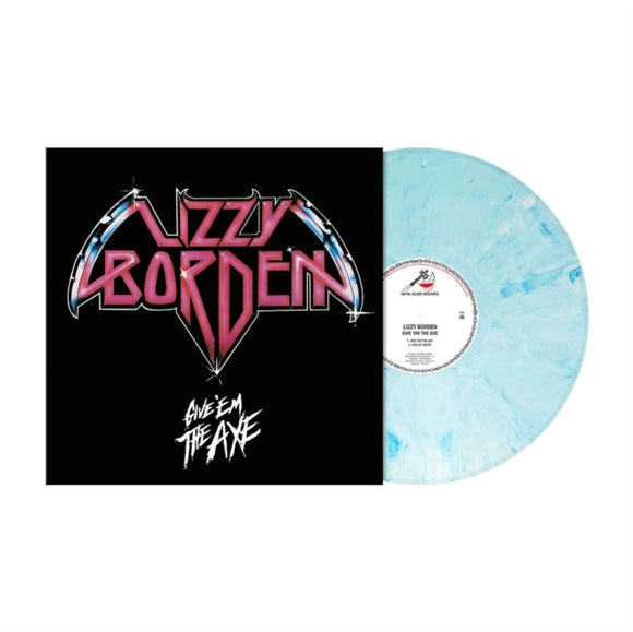 Lizzy Borden Give 'Em The Axe (White Blue Marbled Colored Vinyl)