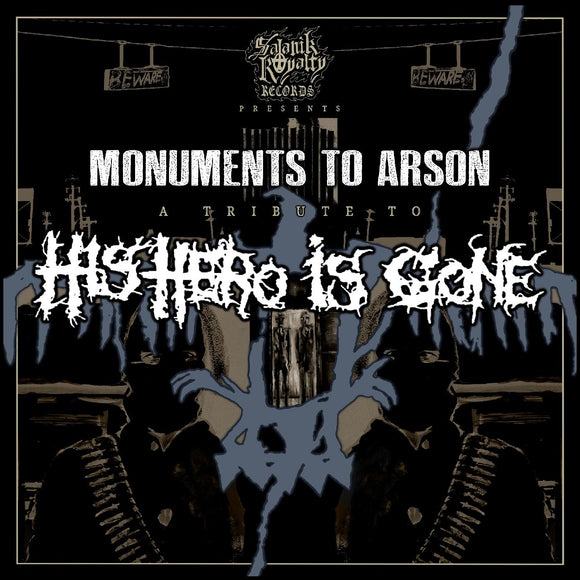 Various Artists Monuments To Arson: A Tribute To His Hero Is Gone (BLACK AND WHITE MARBLE VINYL)