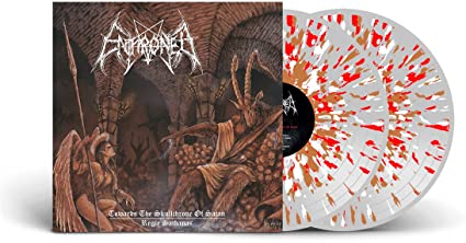 ENTHRONED TOWARDS THE SKULLTHRONE / REGIE SATHANAS (CLEAR VINYL WITH BROWN/RED/WHITE SPLATTER)