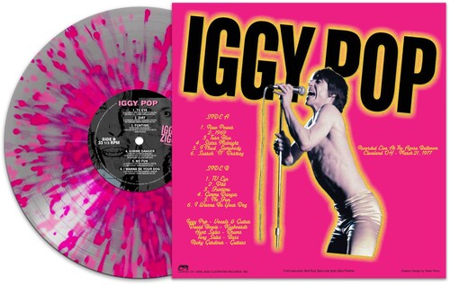 Iggy Pop Iggy & Ziggy - Cleveland '77 - Silver/ pink Splatter