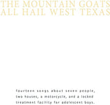 The Mountain Goats All Hail West Texas (Indie Exclusive, Colored Vinyl, Yellow, Gatefold LP Jacket, Reissue)
