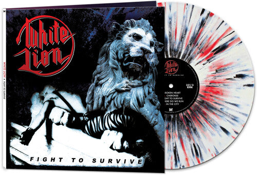 White Lion Fight To Survive - WHITE/ BLACK/ RED SPLATTER